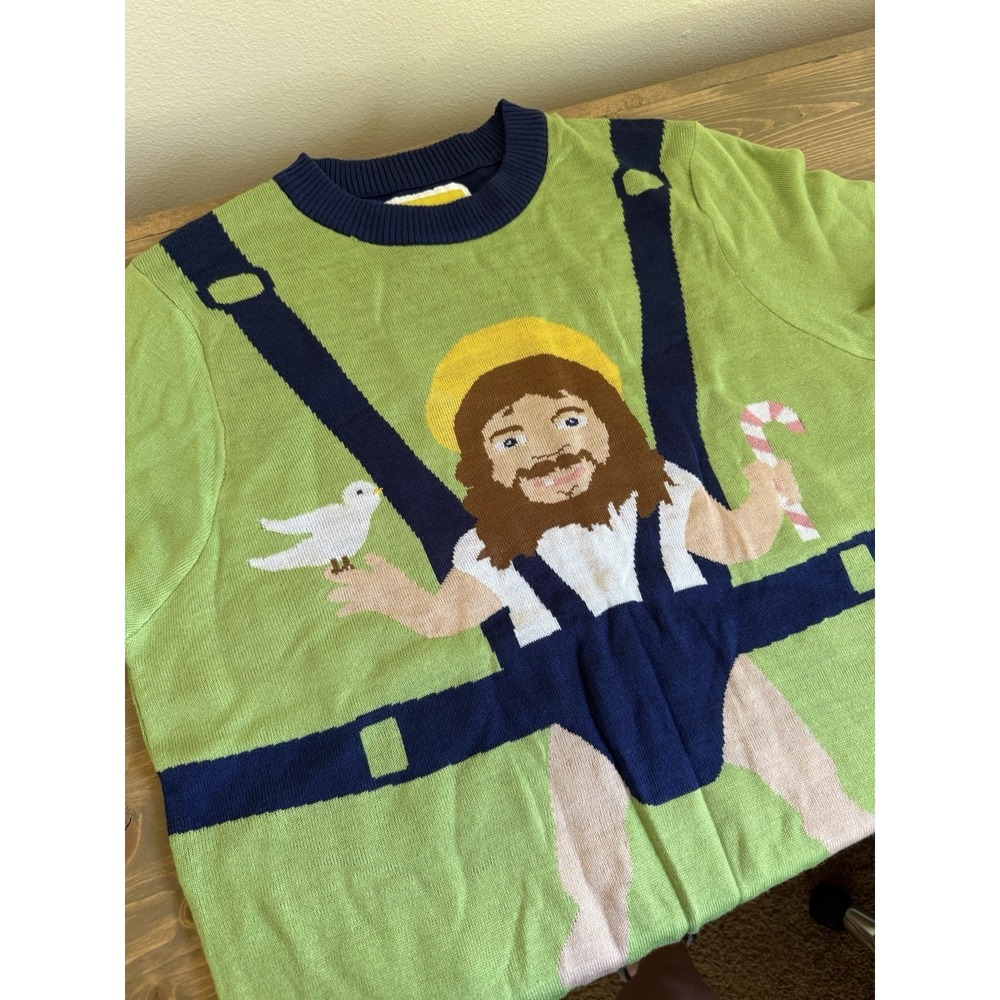 Tipsy Elves Men's Large Baby Jesus Funny Ugly Christmas Long Sleeve Sweater